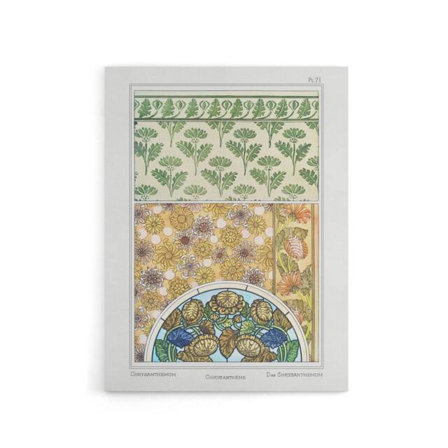 "Artery8 Flower Chrysanthemum Canvas Wall Art Print Vintage Verneuil - Size: W24"" x H32""" - image 1