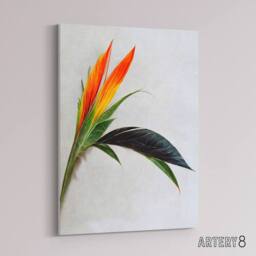 "Artery8 Bird Of Paradise Tropical Flower Canvas Wall Art Print - Size: W18"" x H24""" - thumbnail 2
