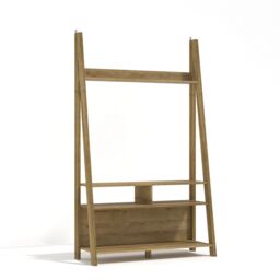 Lemon Pavilion Furniture Tiva Ladder TV Unit - MDF - L38.6 x W105 x H175.4 cm - Oak in Brown - Size: 1 Pack