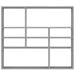 Berkfield Home Wall Shelf Grey Sonoma 90x16x78 cm Engineered Wood - Size: 90 x 16 x 78 cm - thumbnail 4