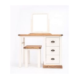 Cabinet Bits Tropea 3 Drawer Dressing Table Set Brass Cup Handle in Off-White - thumbnail 1
