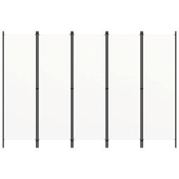 Berkfield Home 5-Panel Room Divider Cream White 250x180 cm - thumbnail 3