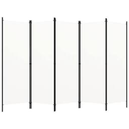 Berkfield Home 5-Panel Room Divider Cream White 250x180 cm - thumbnail 2