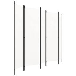 Berkfield Home 5-Panel Room Divider Cream White 250x180 cm