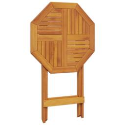 Berkfield Home Folding Garden Table √ò60x75 cm Solid Wood Acacia in Brown - Size: 60x75 cm - thumbnail 8