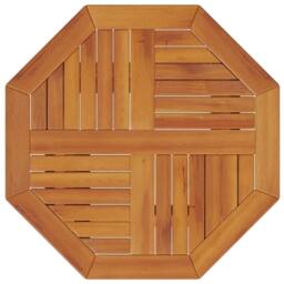 Berkfield Home Folding Garden Table √ò60x75 cm Solid Wood Acacia in Brown - Size: 60x75 cm - thumbnail 7