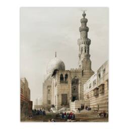 "Artery8 Tombs of the Khalifs at Cairo D. Roberts Vintage Wall Art Print Poster in Brown - Size: W24"" x H32""" - thumbnail 1