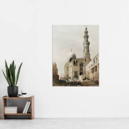 "Artery8 Tombs of the Khalifs at Cairo D. Roberts Vintage Wall Art Print Poster in Brown - Size: W24"" x H32""" - thumbnail 4