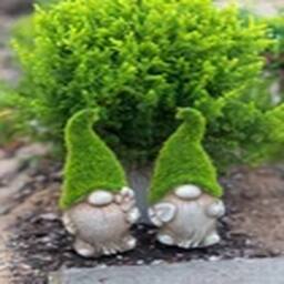 EONLION 2PCS FLOCKED GARDEN GONK GNOME ORNAMENT 2 DESIGNS DECOR PATIO in Green - thumbnail 3
