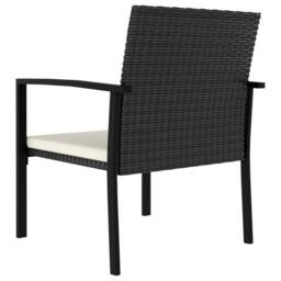 Berkfield Home 5 Piece Outdoor Dining Set Poly Rattan Black - thumbnail 9
