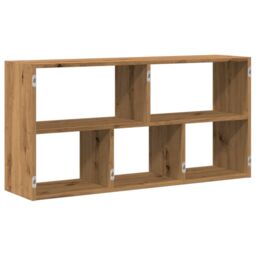 Berkfield Home Wall Shelf Artisian Oak 100x25x50 cm Engineered Wood in Brown - Size: 100 x 25 x 50 cm - thumbnail 6