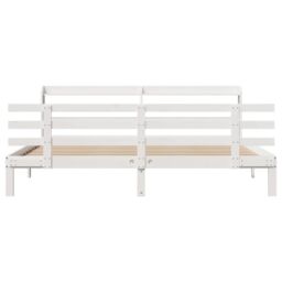 Berkfield Home Bed Frame with Headboard without Mattress White 180x200 cm Super King - thumbnail 4