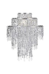 CGC Lighting 'Liza' Three Tier Extra Large Chandelier Crystal & Chrome Ceiling Light Shade in Clear - thumbnail 2