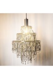 CGC Lighting 'Liza' Three Tier Extra Large Chandelier Crystal & Chrome Ceiling Light Shade in Clear - thumbnail 6