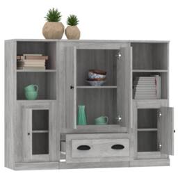 Berkfield Home Highboards 3 pcs Grey Sonoma Engineered Wood - thumbnail 5
