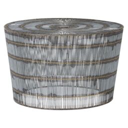 Orsina Natural Wireframe Coffee Table, Compact Small Round Table, Rustic Accent Table, Distinctive Decorative Table - thumbnail 6