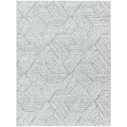 Livabliss Cloudy Shag-Geometric Grey Beige Soft Plush Pile Living Bedroom Rug - Size: 160 cm x 215 cm - thumbnail 2