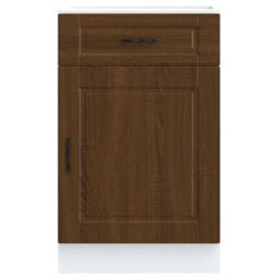 Berkfield Home Kitchen Base Cabinet¬†Porto Brown Oak Engineered Wood - thumbnail 4