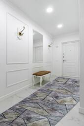 RugsX Anti-Slip Lotus Runner in Grey - Size: 100 cm x 150 cm - thumbnail 3