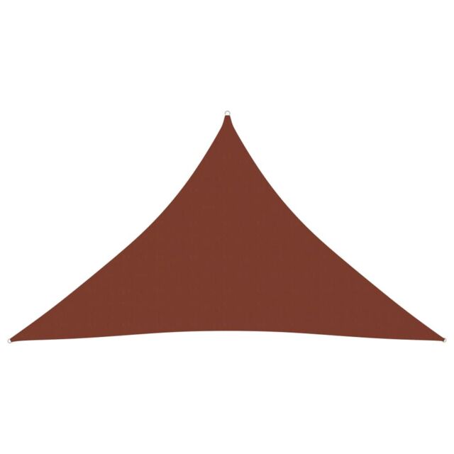 Berkfield Home Sunshade Sail Oxford Fabric Triangular 4x4x5.8 m Terracotta in Brown - image 1