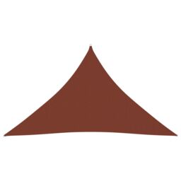 Berkfield Home Sunshade Sail Oxford Fabric Triangular 4x4x5.8 m Terracotta in Brown - thumbnail 1