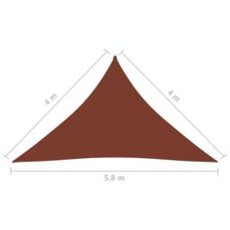 Berkfield Home Sunshade Sail Oxford Fabric Triangular 4x4x5.8 m Terracotta in Brown - thumbnail 6