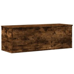 Berkfield Home Storage Box Smoked Oak 102x35x35 cm Engineered Wood in Brown - Size: 102 x 35 x 35 cm - thumbnail 2