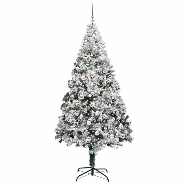 Berkfield Home Green Artificial Christmas Tree with 300 LEDs with Stand Green 240 cm - image 1