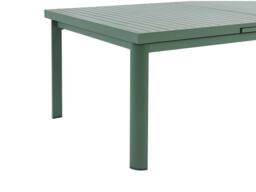 Vente-unique Aluminium Garden Dining Set: One Extendable Table 180/240Cm & 6 in Green - thumbnail 9