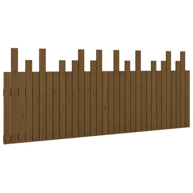 Berkfield Home Wall Headboard Honey Brown 204x3x80 cm Solid Wood Pine - Size: 204 x 3 x 80 cm - image 1