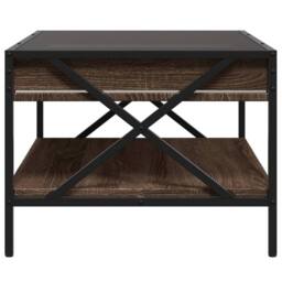 Berkfield Home Coffee Table with Infinity LED Brown Oak 70x50x38 cm - Size: 70 x 50 x 38 cm - thumbnail 7