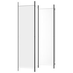 Berkfield Home 4-Panel Room Divider White 200x200 cm Fabric - thumbnail 5