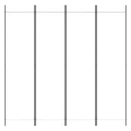 Berkfield Home 4-Panel Room Divider White 200x200 cm Fabric - thumbnail 3