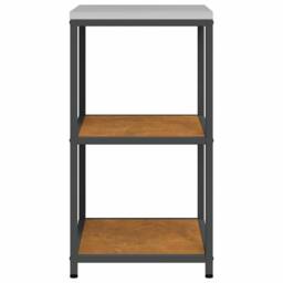 Berkfield Home Kitchen Storage Shelf with Storage Rusty Weathering steel in Brown - thumbnail 8