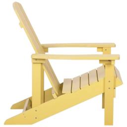 Wyld and Coco Suncrest Yellow Faux Wood Garden Lounger Footstool Weather - thumbnail 6