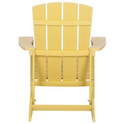 Wyld and Coco Suncrest Yellow Faux Wood Garden Lounger Footstool Weather - thumbnail 7