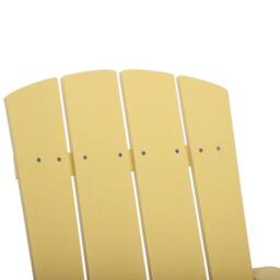 Wyld and Coco Suncrest Yellow Faux Wood Garden Lounger Footstool Weather - thumbnail 8