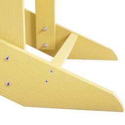 Wyld and Coco Suncrest Yellow Faux Wood Garden Lounger Footstool Weather - thumbnail 9