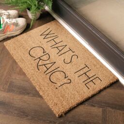 Artsy Mats What's The Craic Doormat - Regular 60x40cm in Black - Size: 40 cm x 60 cm - thumbnail 2