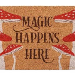 KDMD Natural Magic Happens Here Mushroom Doormat in Brown - Size: 40 cm x 60 cm - thumbnail 2