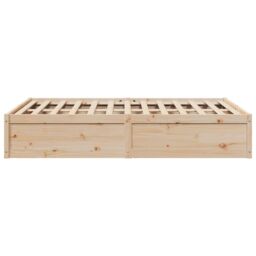 Berkfield Home Bed Frame without Mattress 140x200 cm Solid Wood Pine in Brown - thumbnail 5