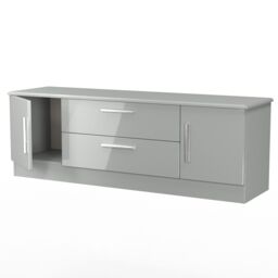 Ready Assembled 2 U Windsor 2 Door 2 Drawer Superwide TV Unit (Ready Assembled) in Dark Grey - thumbnail 6
