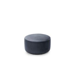 Abakus Direct Chicago Spill-Proof Velvet Swivel Footstool in Dark Grey - thumbnail 2