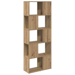 Berkfield Home Bookshelf Artisan oak Particle board 60 x 24 x 155 cm Bookshelf in Brown - thumbnail 7
