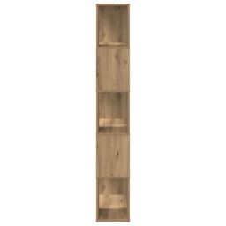 Berkfield Home Bookshelf Artisan oak Particle board 60 x 24 x 155 cm Bookshelf in Brown - thumbnail 6