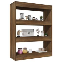 Berkfield Home Book Cabinet/Room Divider Brown Oak 80x30x103 cm Engineered wood - Size: 80 x 30 x 103 cm - thumbnail 5