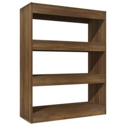 Berkfield Home Book Cabinet/Room Divider Brown Oak 80x30x103 cm Engineered wood - Size: 80 x 30 x 103 cm - thumbnail 1