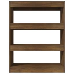 Berkfield Home Book Cabinet/Room Divider Brown Oak 80x30x103 cm Engineered wood - Size: 80 x 30 x 103 cm - thumbnail 3