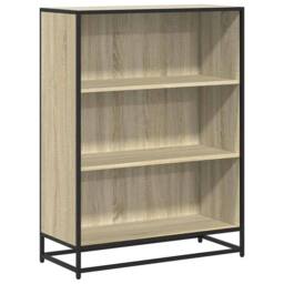 Berkfield Home Modern Book Cabinet Sonoma Oak 80.5x35x107.5 cm Engineered Wood in Light Oak - thumbnail 3