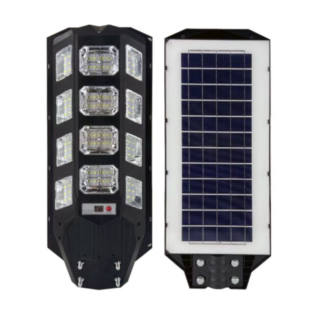 ENER-J 150W Solar Streetlights 6500K with 6V 15W Solar Panel & 18000 mAh Battery & Remote in White - image 1